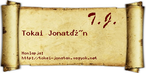Tokai Jonatán névjegykártya